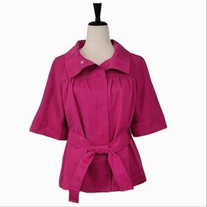 Worthington Fusha Elbow Length Sleeve Belted Lined Swing Jacket Size MP